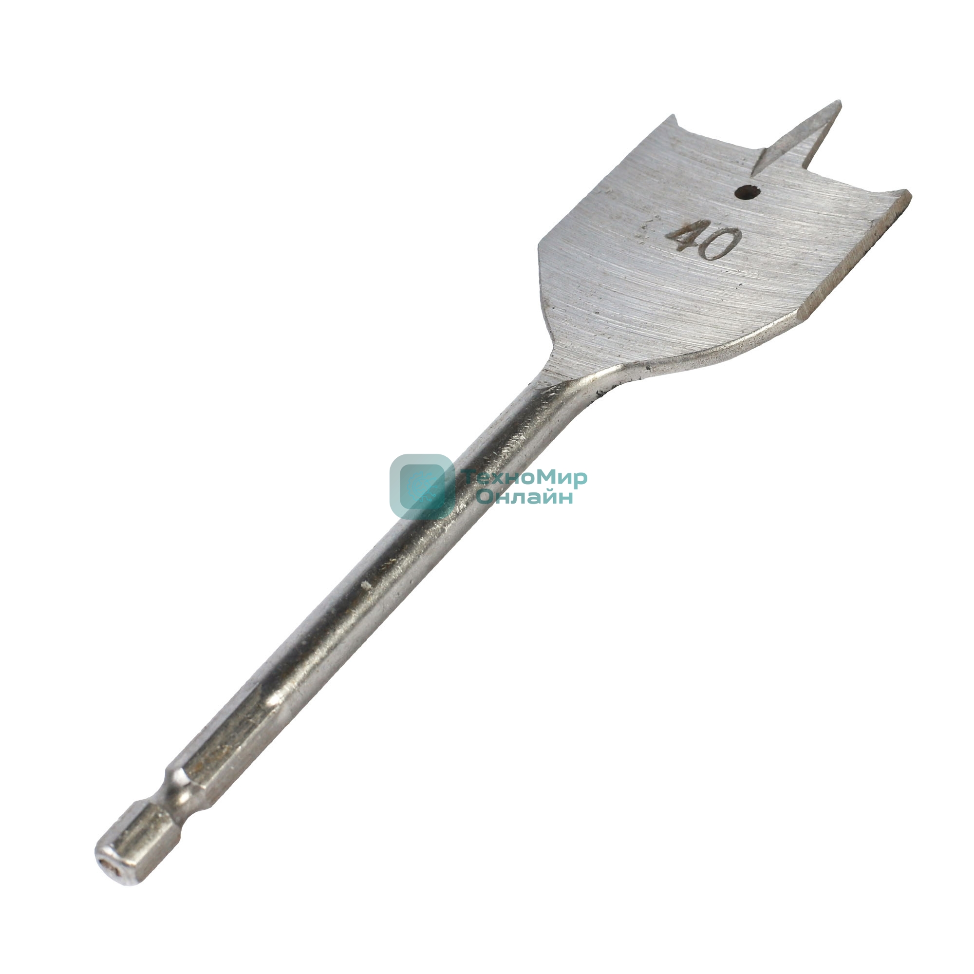 Сверло PATRIOT по дереву перовое 40 мм х 150 мм, 1 шт в блистере