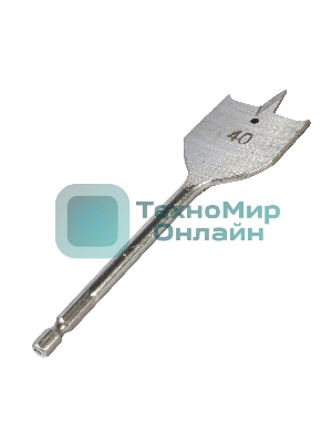 Сверло PATRIOT по дереву перовое 40 мм х 150 мм, 1 шт в блистере