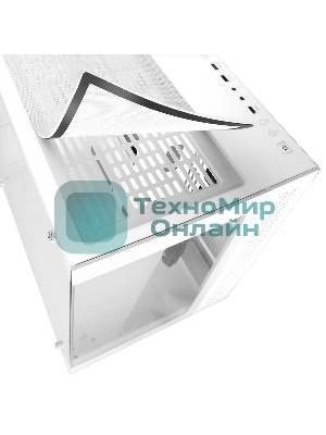 Компьютерный корпус Ginzzu V580 RGb подсветка, закаленное стекло 1хUSB 3.0,1хUSB 2.0, AU белый ATX