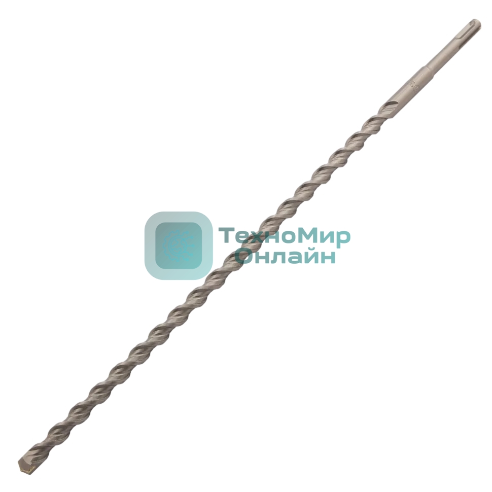 Бур по бетону Denzel двойная спираль, Cobalt W-tip, 14x460 мм, SDS PLUS
