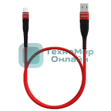 Кабель Maxvi MC-05T red USB-A - Type-C, 2A ток макс. нагрузки 2А, макс. напряжение 5V; стандарт USB 2.0; длина 1м, оплетка TPU, металлические корпуса разъемов, цвет красный