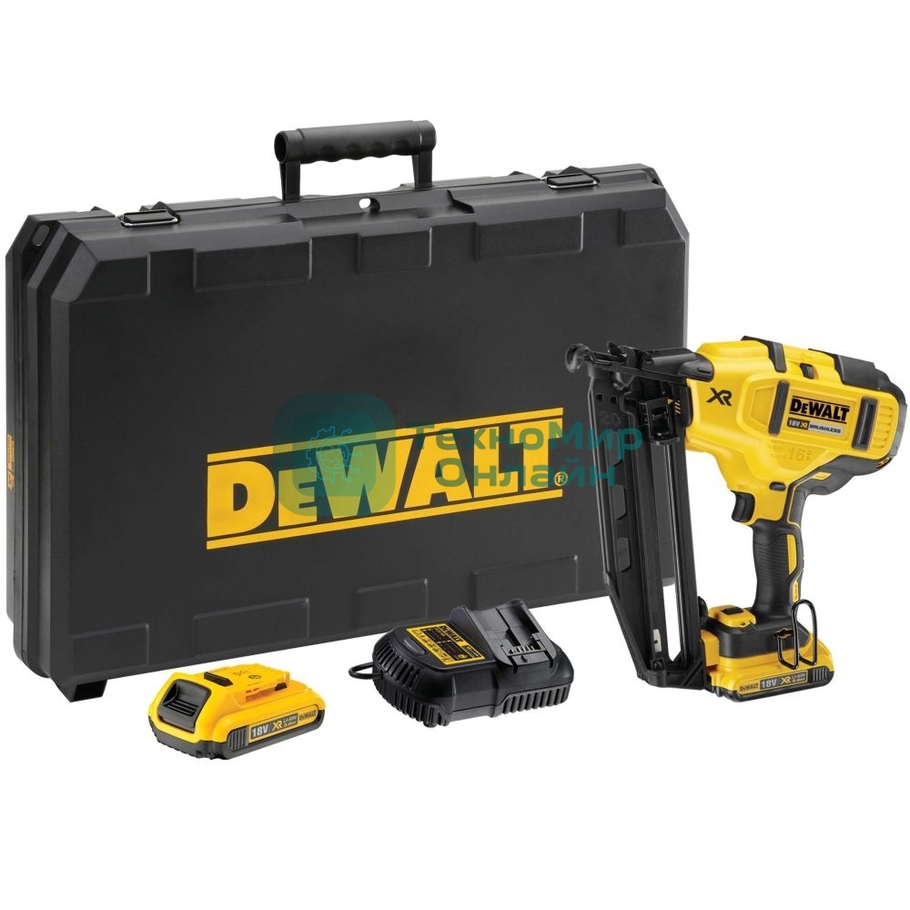 Аккумуляторный шпилькозабивной пистолет DeWalt DCN660D2, 18 В XR, 2 АКБ 2 А·ч