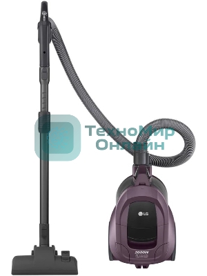 Пылесос LG VC5420NHTCW фиолетовый, 380/2000 Вт, уборка сухая, пылесборник контейнер 1.3 л