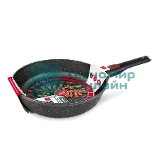 Сковорода НМП Литая L18028i, 28 см, серый