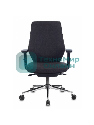 Кресло Бюрократ CH-545SL серый, экокожа, 120 кг, механизм качания