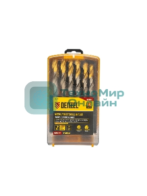 Набор сверл по металлу Denzel 1-13 мм, Р6М5-TiN, Golden Tip, 25 шт