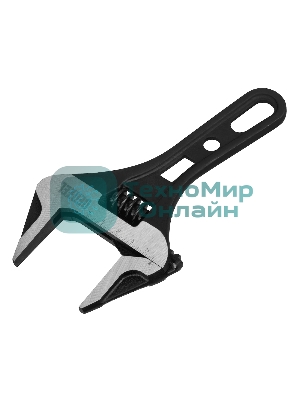 Ключ разводной Denzel 185 мм, CrV, кованый, укороченная рукоятка