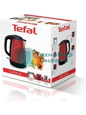 Чайник электрический Tefal KI270530 1.7л. 2400Вт красный (корпус: металл)