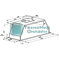 Вытяжка встраиваемая Maunfeld Crosby Light 70 нержавеющая сталь, 70 см, 800 куб. м/ч, 49 дБ