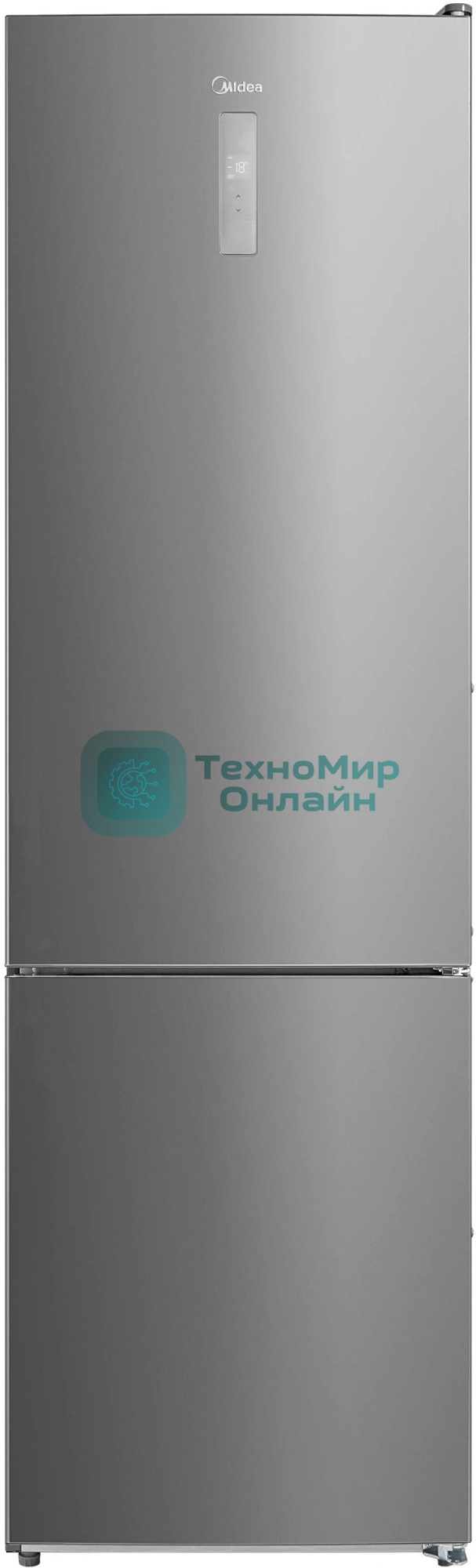 Холодильник Midea MDRB489FGE02OE нержавеющая сталь двухкамерный 247/83л морозилка снизу, No Frost