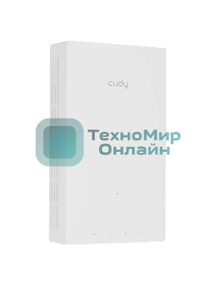 Точка доступа Wi-Fi Cudy AC1200 Gigabit Wall-Plate Access Point AC1200 Dual Band Gigabit Wall Plate Access Point, MT7621DAN+MT7613B+MT7603E, 867Mbps at 5GHz + 300Mbps at 2.4GHz, 1 x Gigabit PoE-IN Port, 802.3af/at, 4 x Gigabit RJ45 ports, LAN1 support PoE Out, Cudy Mesh Support