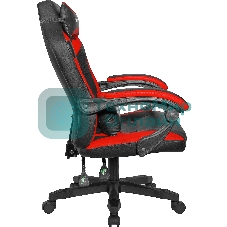 Кресло Defender Master черный, экокожа, 140 кг, механизм качания