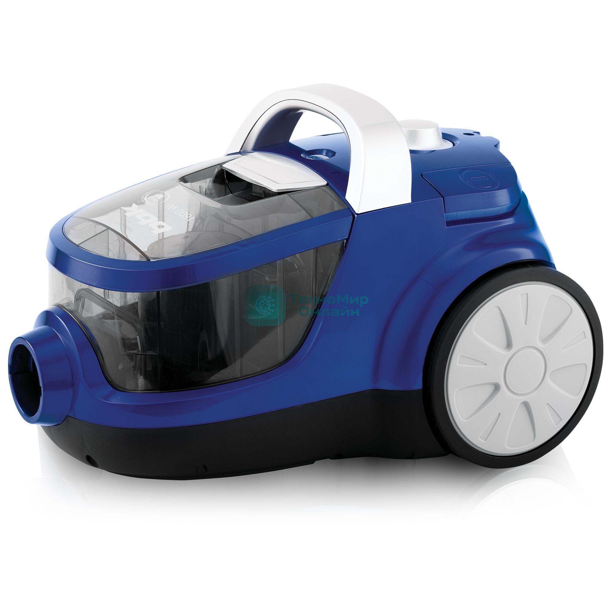 Пылесос BBK BV1509 имперский синий, 300/1600 Вт, уборка сухая, пылесборник контейнер 2 л