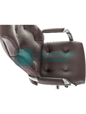 Кресло Бюрократ DAO/BROWN коричневый, кожа