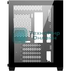 Компьютерный корпус Bloody BD-CC108 черный без БП mATX 9x120мм 2xUSB 3.0 audio bott PSU