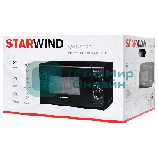 Микроволновая печь Starwind SWM5720 черный, 20 л, 700 Вт, переключатели - поворотный механизм
