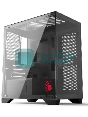 Компьютерный корпус Bloody BD-CC103 черный без БП mATX 7x120мм 1xUSB 2.0 1xUSB 3.0 audio bott PSU