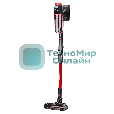 Пылесос вертикальный EVOLUTION Smart Clean VCF2212M черный/красный, питание от аккумулятора, 380 Вт, уборка сухая, пылесборник 0.4 л