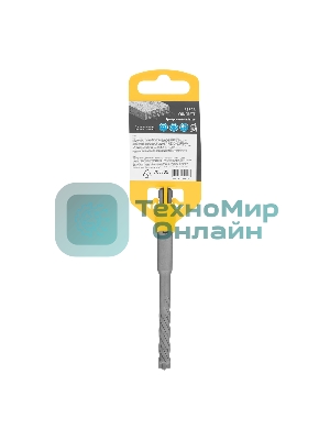 Бур по бетону Denzel цельная крестовая пластина, 8x115 мм, SDS PLUS