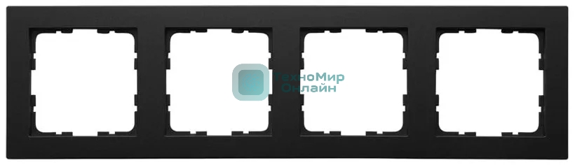 Рамка Jasmart 4-м G-Classic черный матовый soft touch