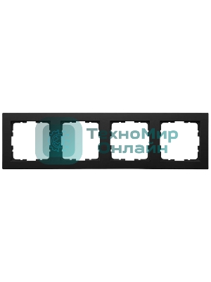 Рамка Jasmart 4-м G-Classic черный матовый soft touch