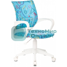 Кресло Бюрократ BuroKIDS 1 W Sticks 06 голубой, ткань, 120 кг