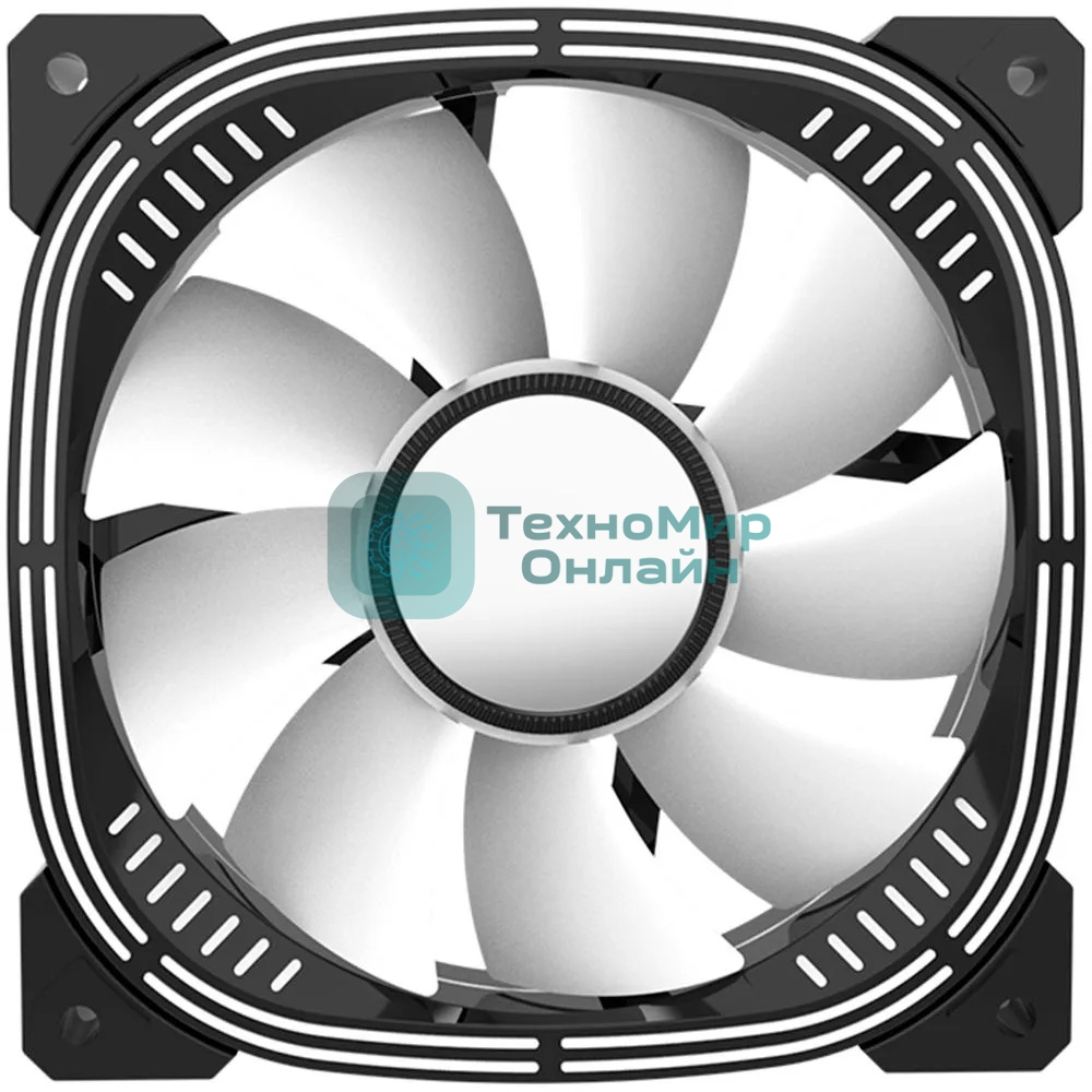 Вентилятор для корпуса Alseye Luna-120-B-R черный, 120 мм, 1800 об/мин, 30 дБ, 4 pin