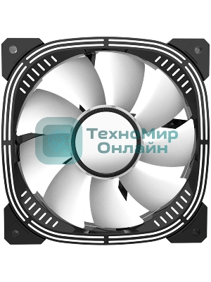 Вентилятор для корпуса Alseye Luna-120-B-R черный, 120 мм, 1800 об/мин, 30 дБ, 4 pin