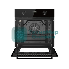 Духовой шкаф Kuppersberg HF 678 B, High-Tech, 70 л, дисплей, поворотное/сенсорное управление, таймер, макс. температура 300 градусов, телескопические направляющие (на 1 уровень), черный