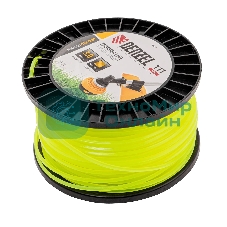 Леска для триммера Denzel квадрат, 3,0мм х 111м, на DIN катушке FLEX CORD