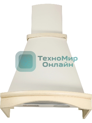 Вытяжка каминная Elikor Ротонда 60П-650-П3Л бежевый, 60 см, 650 куб. м/ч, 56 дБ