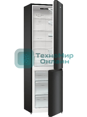 Холодильник Gorenje NRK6202EBXL4 черный матовый двухкамерный 235/96л морозилка снизу, No Frost
