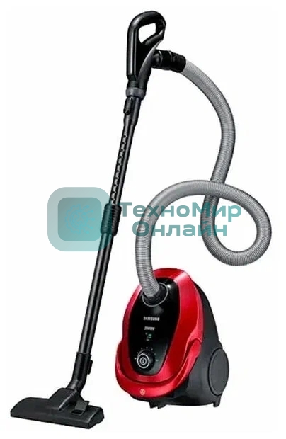 Пылесос Samsung VC20M253AWR красный, 460/2000 Вт, уборка сухая, пылесборник мешок, 2.5 л