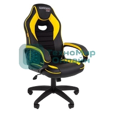 Кресло игровое Chairman game 16 Россия экопремиум черный/желтый (7028514)