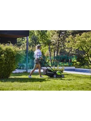 Газонокосилка аккумуляторная (2512607) GreenWorks G24X2LM41, 2*24V, 41 см, без АКБ и ЗУ