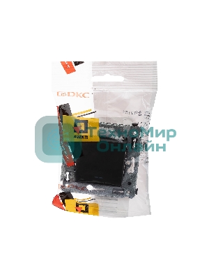 Кнопка одноклавишная DKC Avanti 4412153 в стену, черный матовый