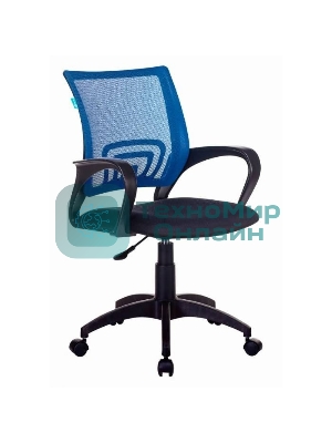 Кресло Бюрократ CH-695NLT синий/черный, сетка/ткань, 120 кг, механизм качания