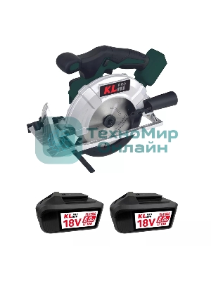 Профессиональная пила циркулярная бесщеточная KLPRO KLDAT18B-80 (18 В/8,0 А·ч, 3650 об/мин, 165мм)