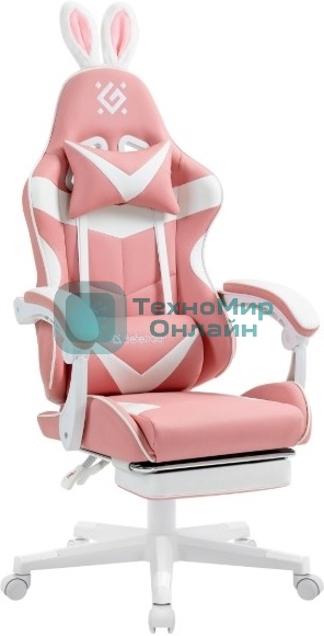 Кресло игровое Defender Irifi розовый, класс 4, PU, подножка 1