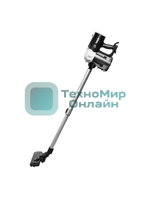Пылесос вертикальный BBK BV2512 черный/белый, питание от сети, 100 Вт, уборка сухая, пылесборник 0.5 л