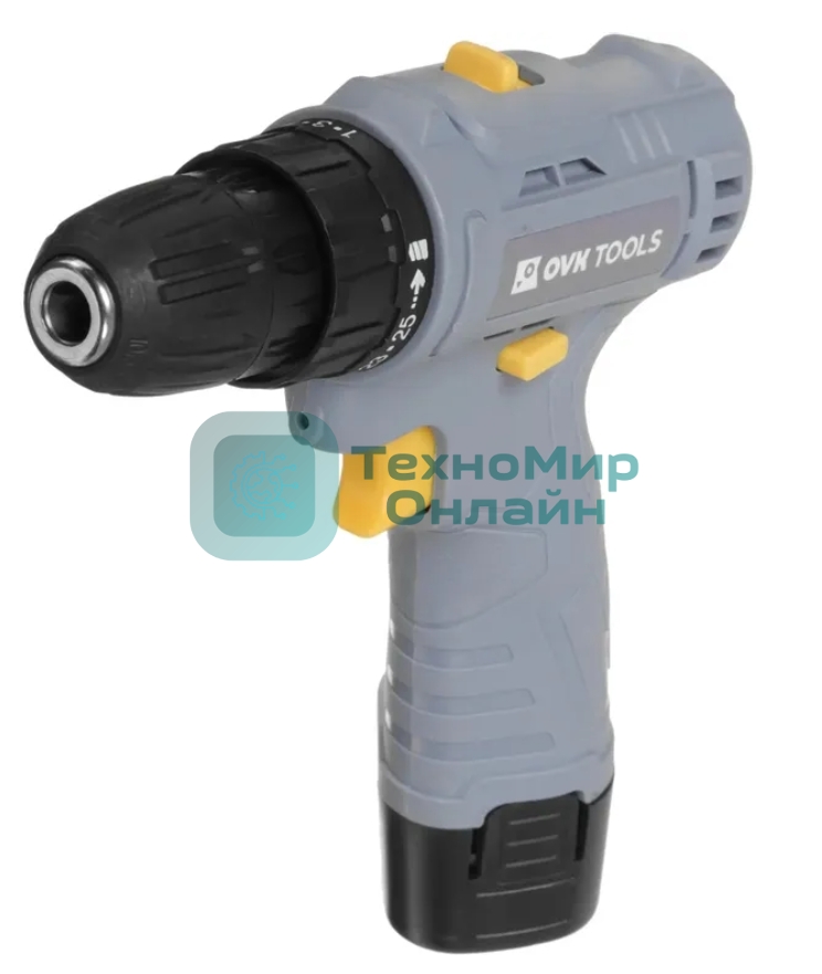 Дрель-шуруповерт Ovk Tools OTCS1AA-12V-1.3A, 12 В, 1,3 Ач, 22 Нм, щеточный