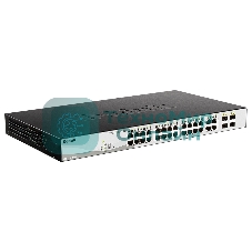 Коммутатор D-Link DGS-1210-28MP/F3A, 24×1 Гбит/с + 4×1 Гбит/с Combo, настраиваемый