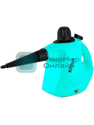 Пароочиститель ручной Kitfort КТ-9138-2 1050Вт черный/зеленый
