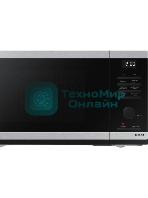 Микроволновая печь Samsung MG23DG4524ATBW нержавеющая сталь/черный 23 л, 800 Вт, переключатели - поворотный механизм