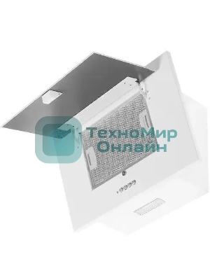 Вытяжка наклонная Elikor Коралл 50П-430-К3Д белый, 49 см, 430 куб. м/ч, 54 дБ