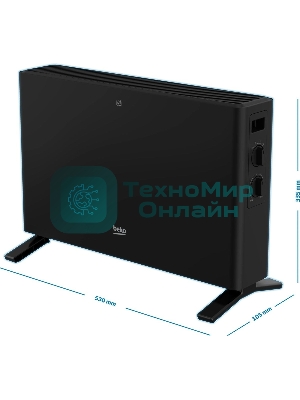 Конвектор электрический Beko Winter Range RHC 5218 B черный, 1800 Вт, 20 м2, термостат