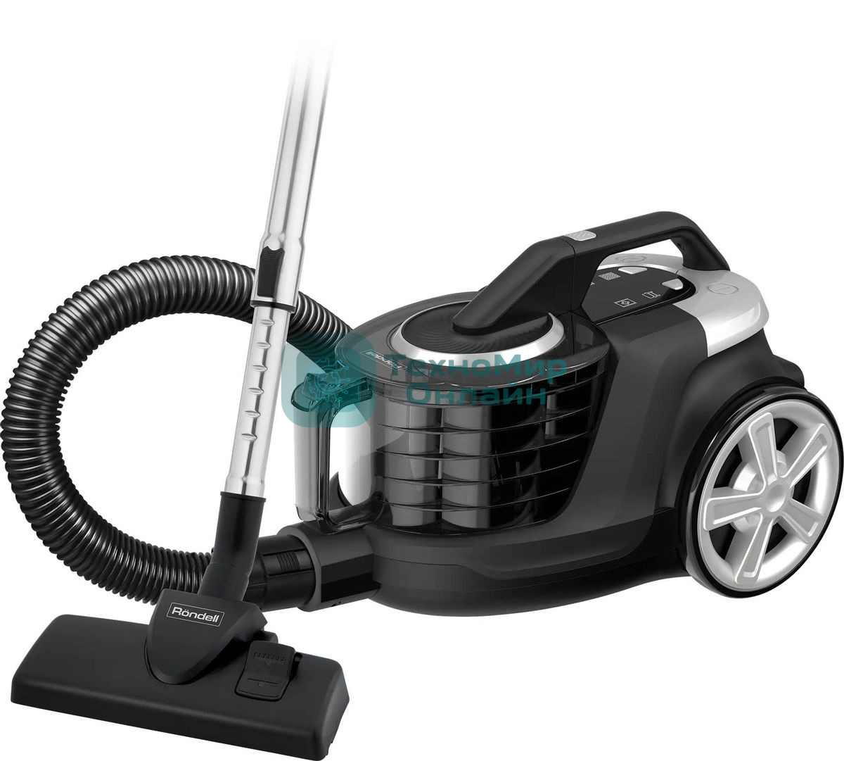 Пылесос Rondell RDE-2060 черный/серый, 500/2400 Вт, уборка сухой, пылесборник контейнер 2.5 л