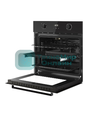 Духовой шкаф Kuppersberg HF 678 B, High-Tech, 70 л, дисплей, поворотное/сенсорное управление, таймер, макс. температура 300 градусов, телескопические направляющие (на 1 уровень), черный