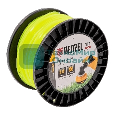 Леска для триммера Denzel квадрат, 3,0мм х 111м, на DIN катушке FLEX CORD