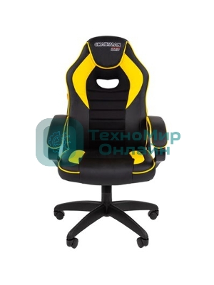 Кресло игровое Chairman game 16 Россия экопремиум черный/желтый (7028514)